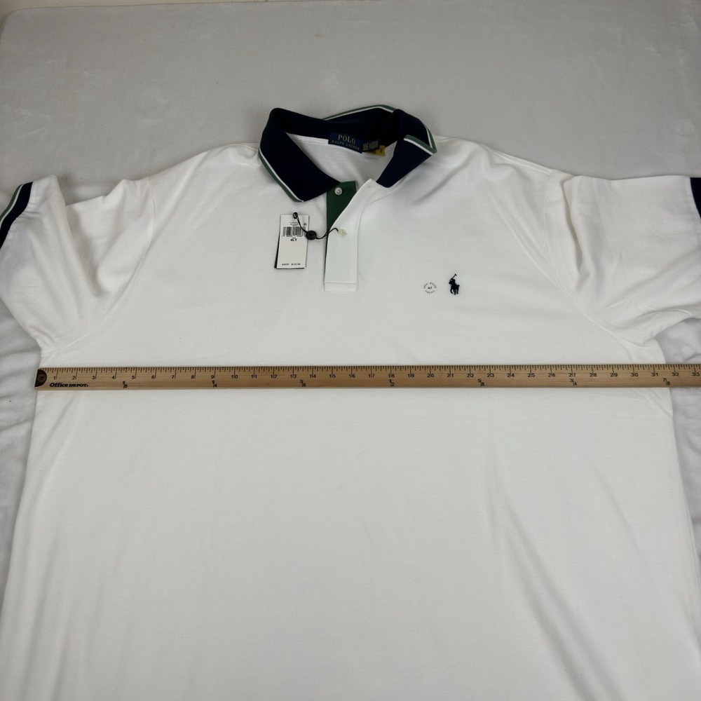 Polo Ralph Lauren Classic Fit Polo Shirt Big &Tall Men's 4XLT White NWT $125 - Picture 5 of 10